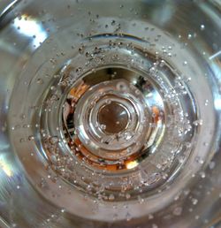 Close-up of water drops on glass