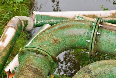 Close-up of rusty pipe