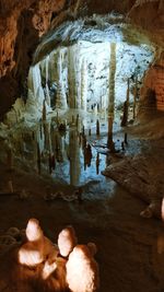 Rock formations in cave