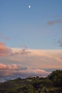 Scenic view of landscape against sky at sunset