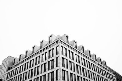 Low angle view of building against clear sky