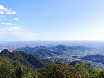 High angle view of landscape against sky