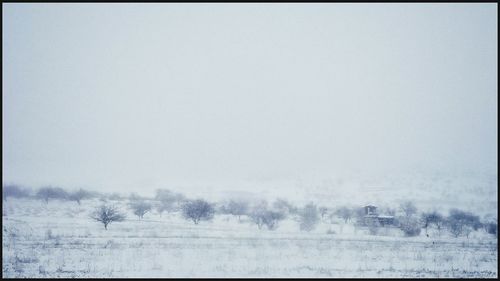 Scenic view of landscape against clear sky