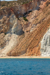 Scenic view of sea and mountains