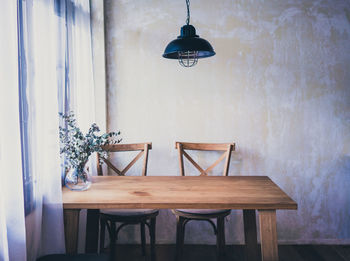 Chairs and table at home