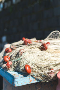 Close-up of fishing net