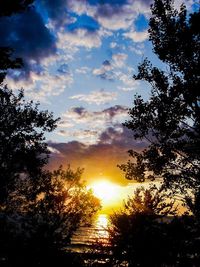 Sun shining through clouds