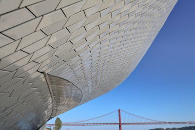 Low angle view of bridge against sky