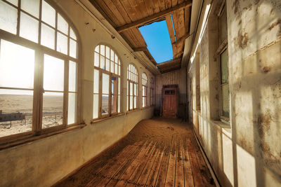 Interior of old house at beach