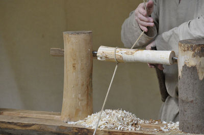 Man working on wood