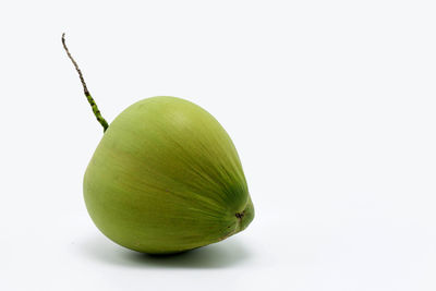 Close-up of apple against white background