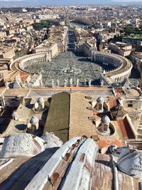 Aerial view of st peter square