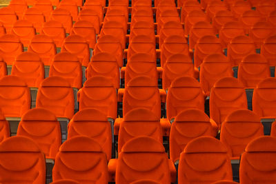 Full frame shot of empty chairs