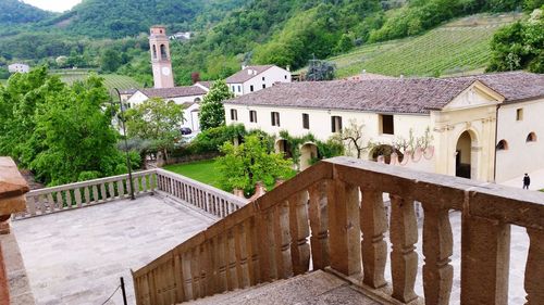 High angle view of building
