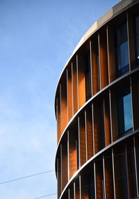 Low angle view of modern building against sky