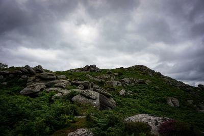 Scenic view of rocky mountains against sky