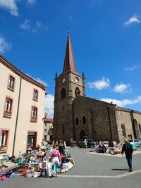 Tourists in front of church