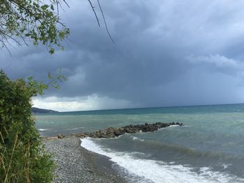 Scenic view of sea against sky