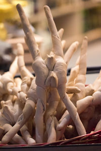 Close-up of breadsticks