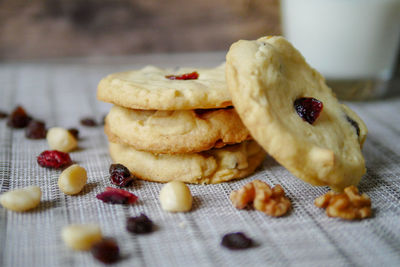 Close-up of cake on table