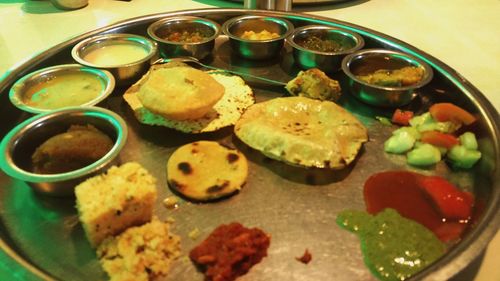 Close-up of served food