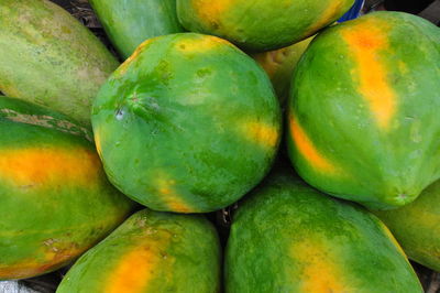 Full frame shot of oranges at market stall