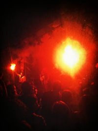 People enjoying at night