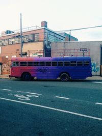 Cars on road in city