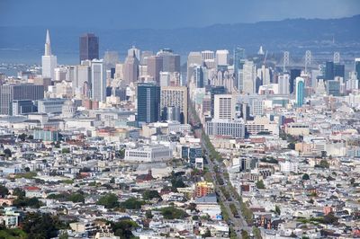 High angle view of cityscape