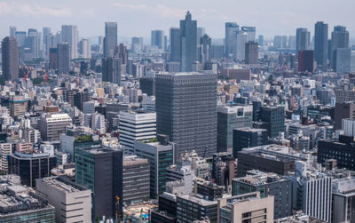 High angle shot of cityscape