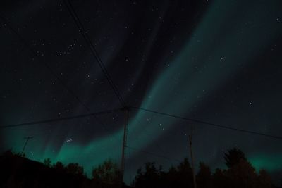 Low angle view of sky at night