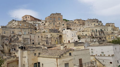 Low angle view of old building against sky