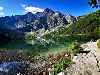 Morskie oko has a view. summer in the tatras, holidays in the mountains.