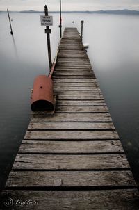 Wooden pier in calm sea