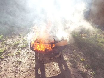 Man in park against sky