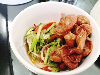 Close-up of salad in plate