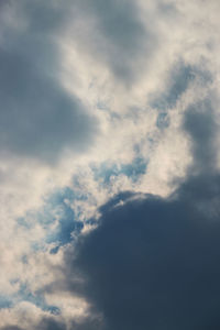 Low angle view of clouds in sky