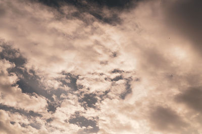 Low angle view of clouds in sky