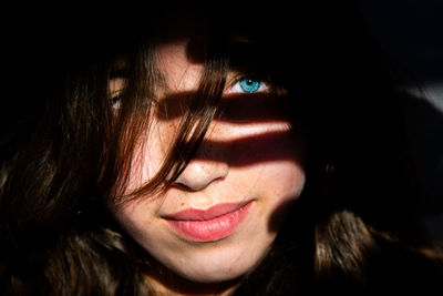 Close-up portrait of woman