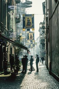 People walking in city