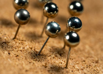 High angle view of balls on table
