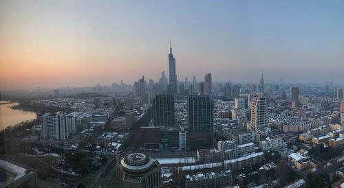 High angle view of cityscape