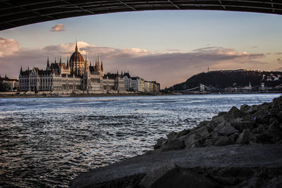 Scenic view of palace in budapest