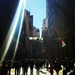 Crowd in city street