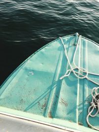 High angle view of boat in water