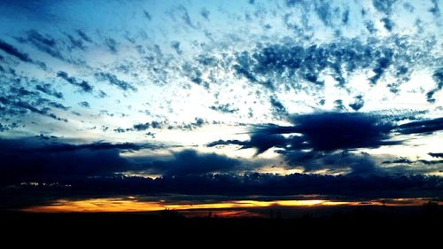 Clouds over landscape