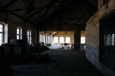 Interior of abandoned building