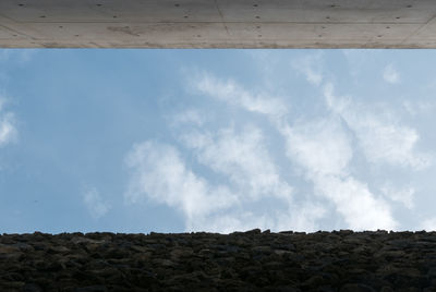 Low angle view of landscape against sky