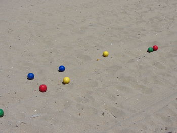 High angle view of beach