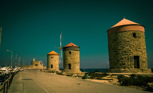 View of old building against clear sky